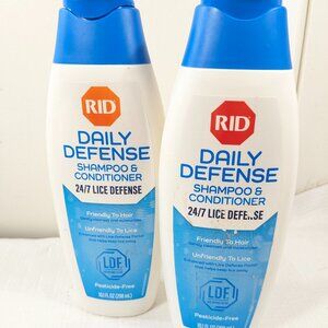 NEW set 2 RID Daily Defense Shampoo & Conditioner 24/7 Lice Defense daily use